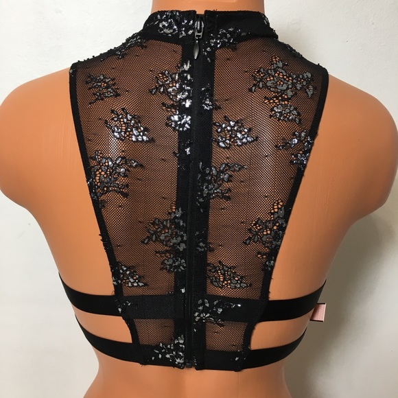 NEW VICTORIA’S SECRET STRAPPY HIGH NECK FLORAL BRA - Picture 4 of 5